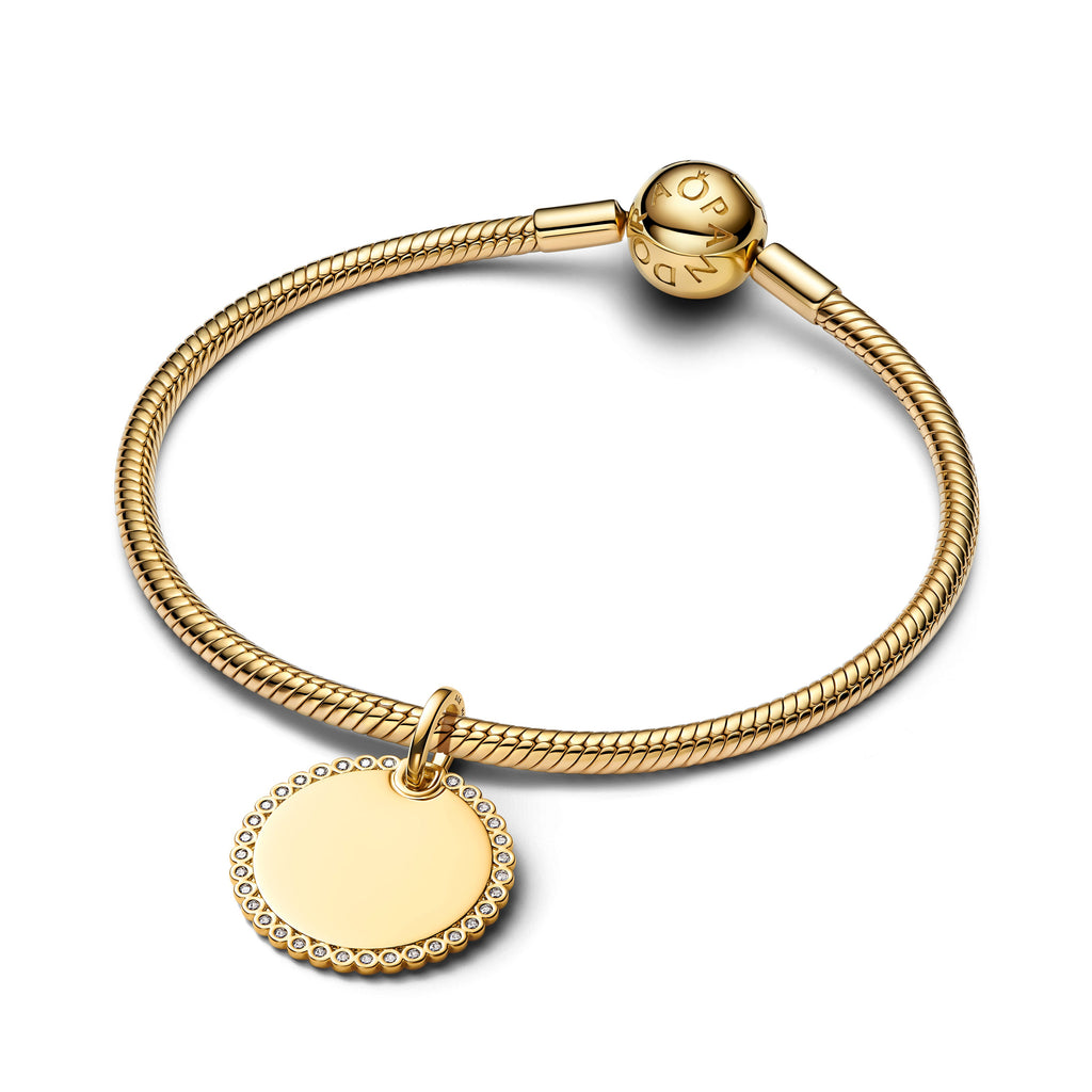 Pandora Pendant Featuring Engravable Round Tag