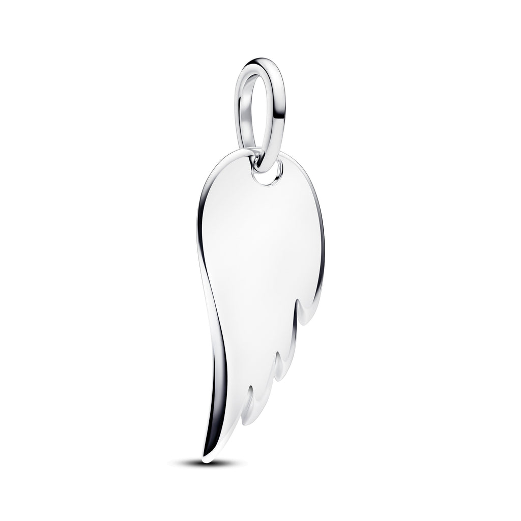 Engravable Angel Wing Tag Pendant