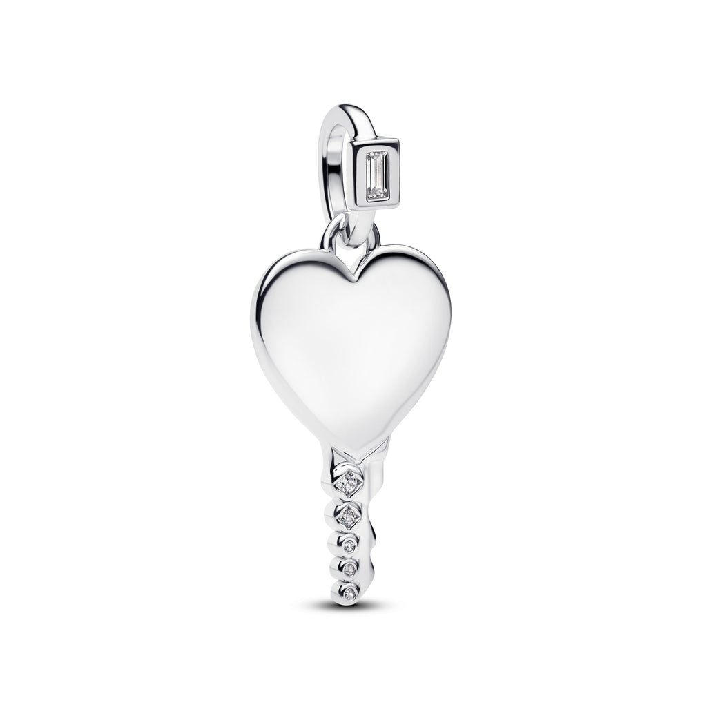 Engravable Heart Key Pendant