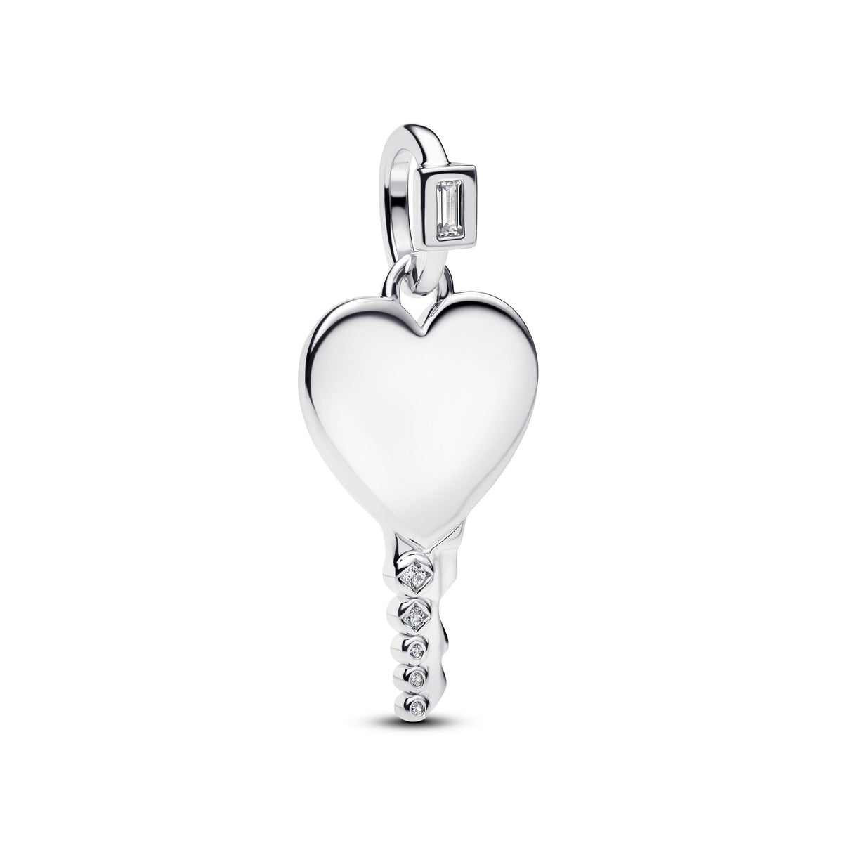 Engravable Heart Key Pendant