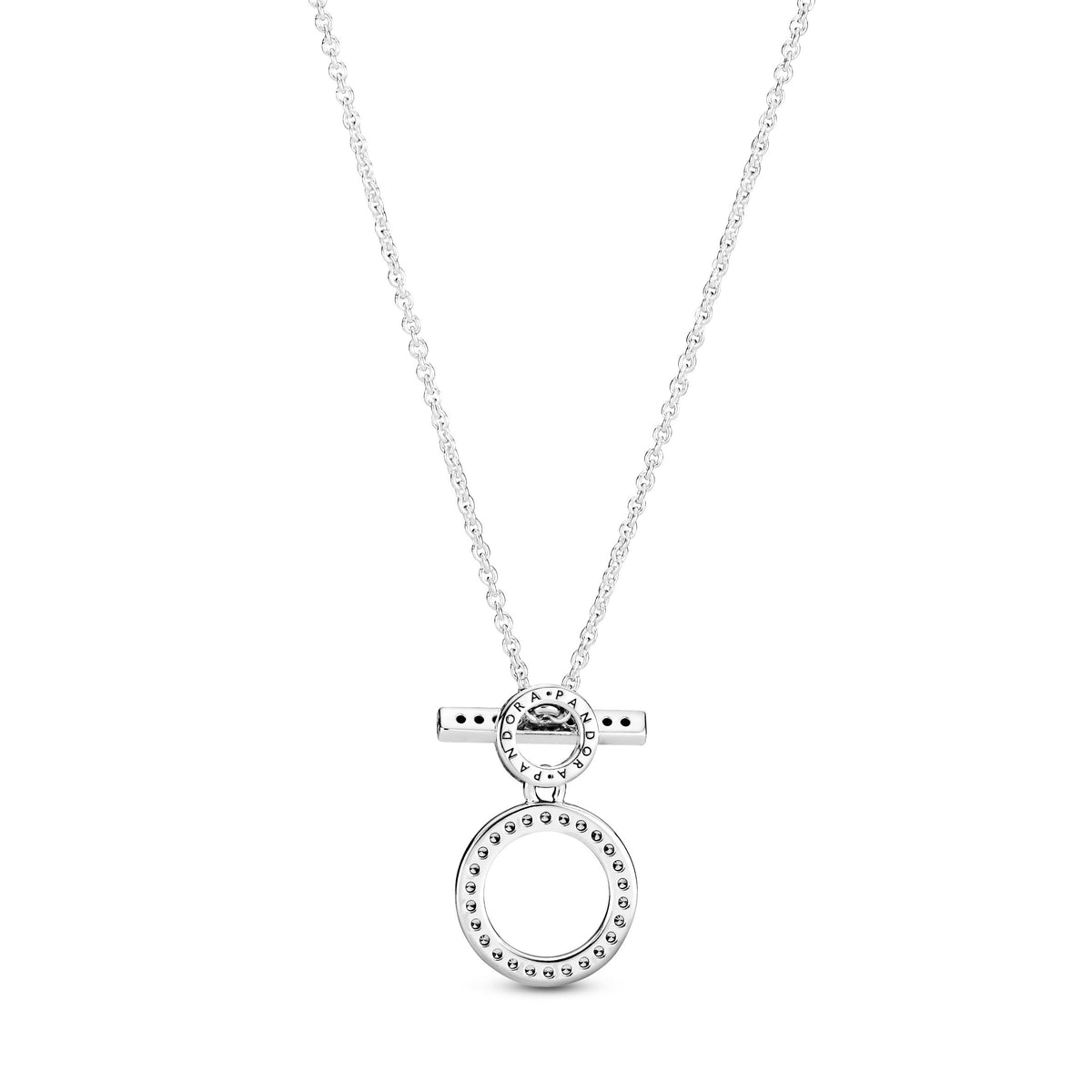 Pandora Double Hoop T-bar Necklace