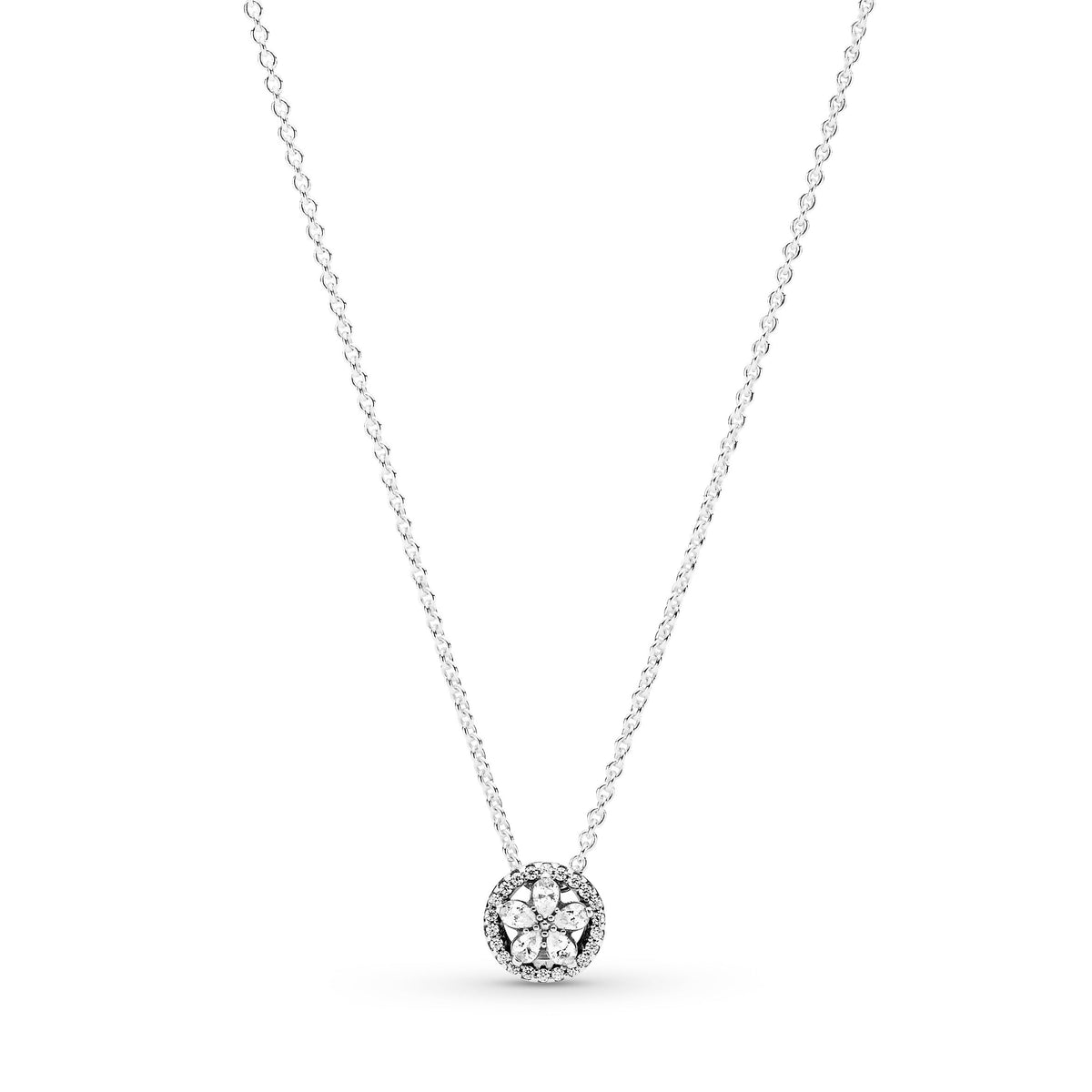 Pandora Jewelry Set Featuring Sparkling Snowflake Necklace & Earring Gift Set