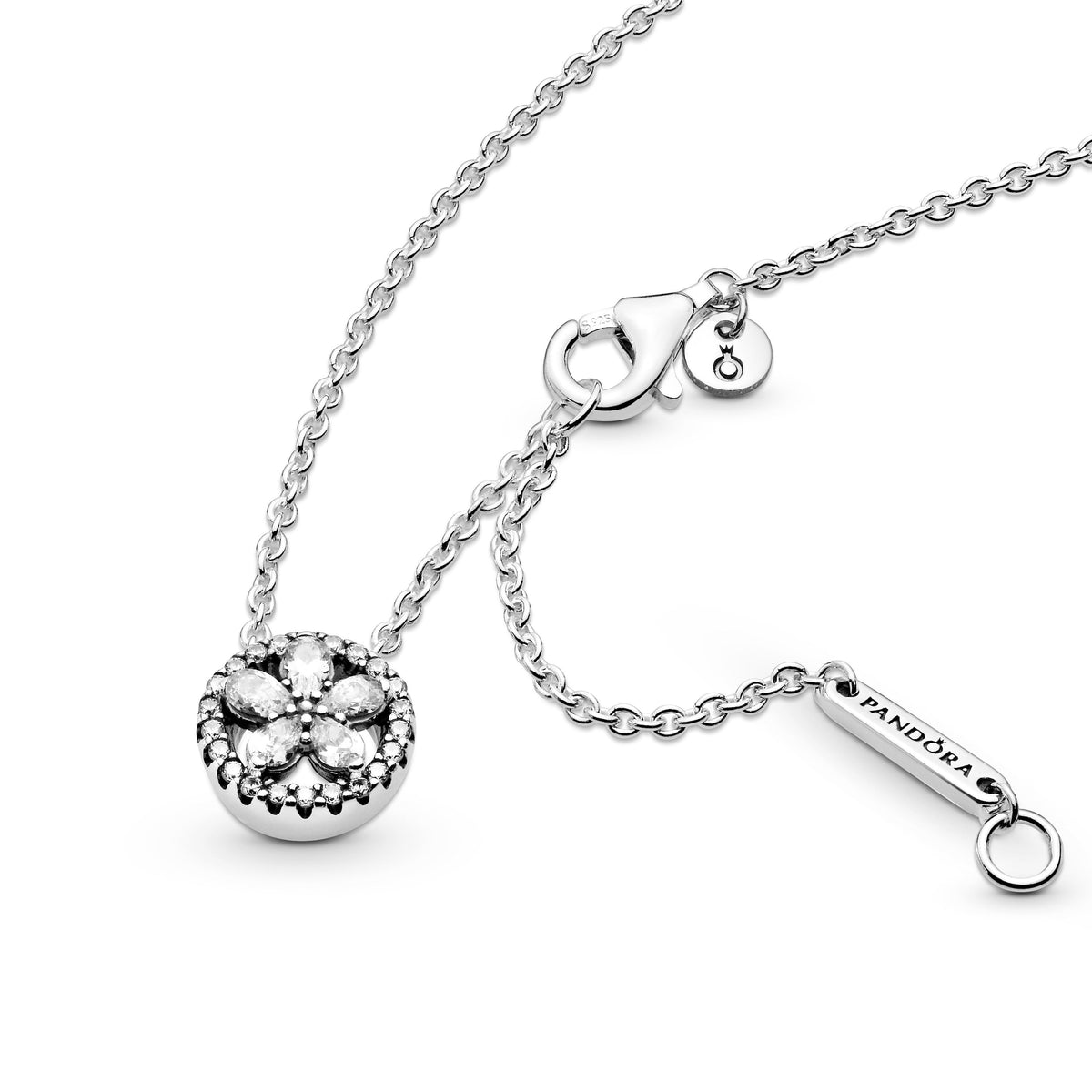 Pandora Necklace Featuring Sparkling Snowflake