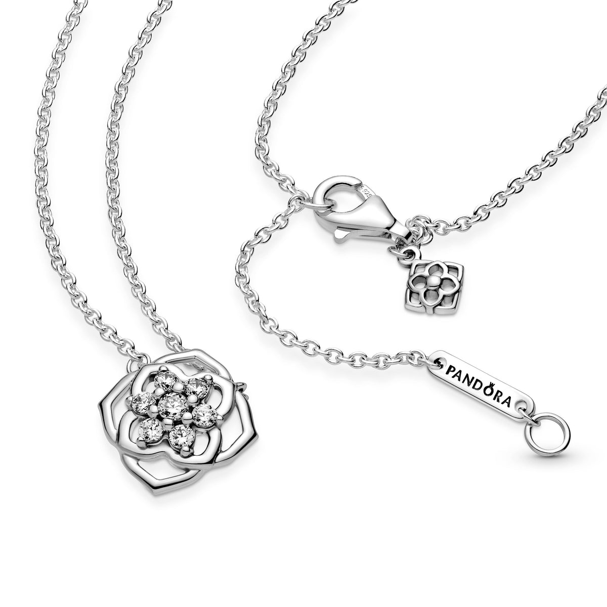Pandora Necklace Featuring Rose Petals