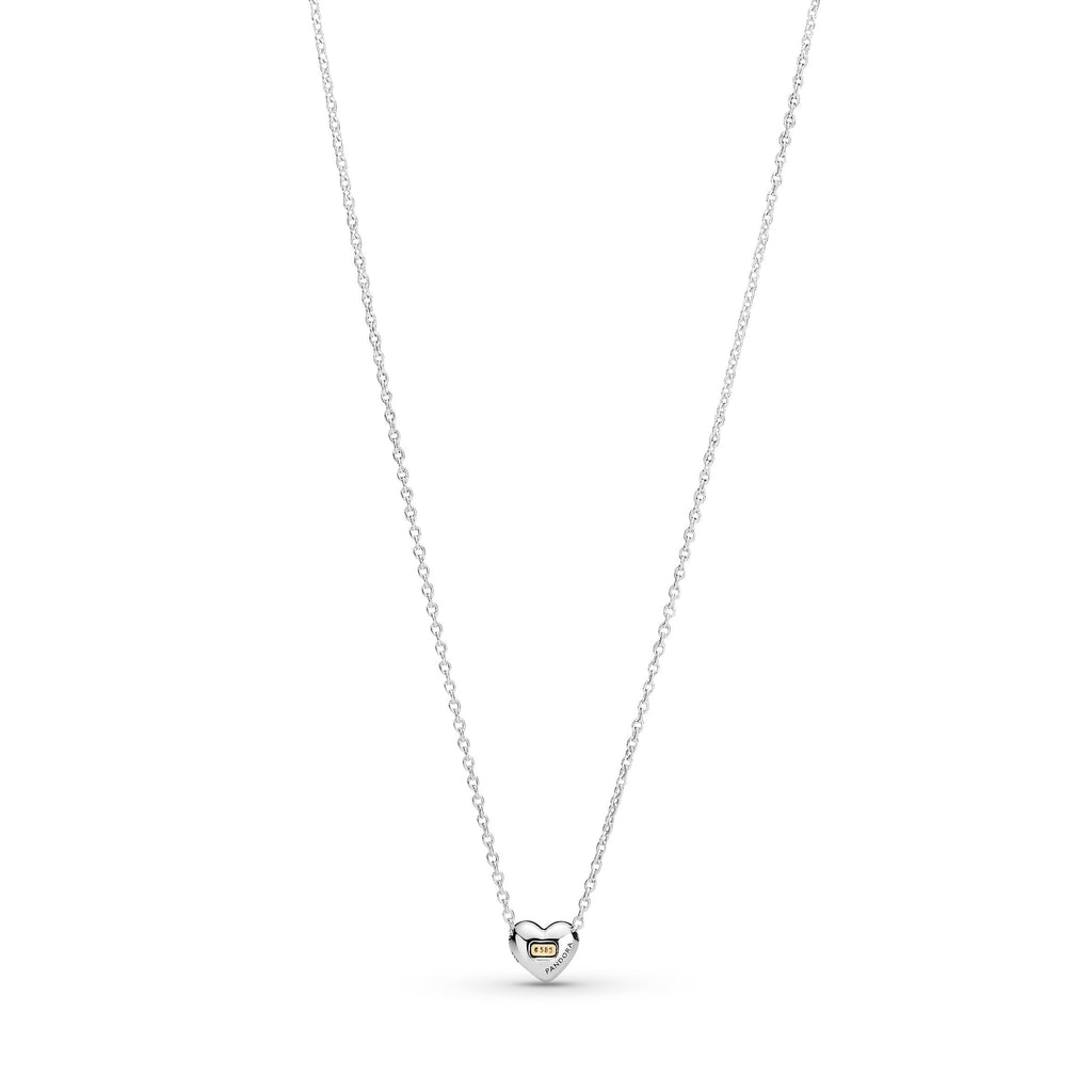Pandora Domed Golden Heart Collier Necklace