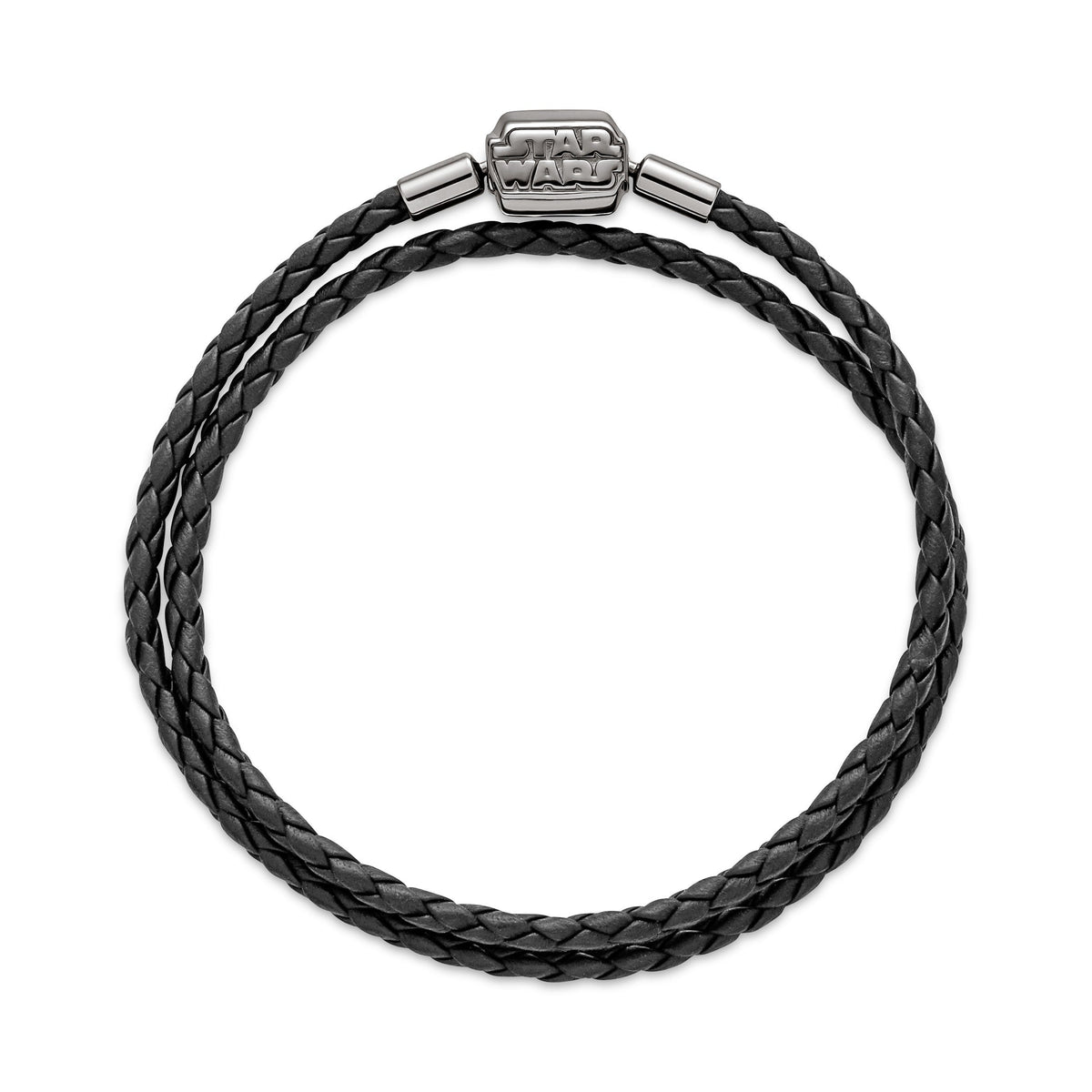 Pandora Moments Star Wars™ Clasp Double Black Leather Bracelet