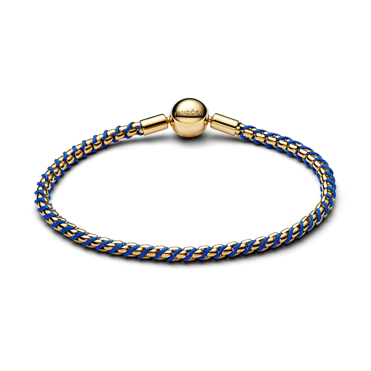 Pandora Bracelet Featuring Blue Cord Box Chain