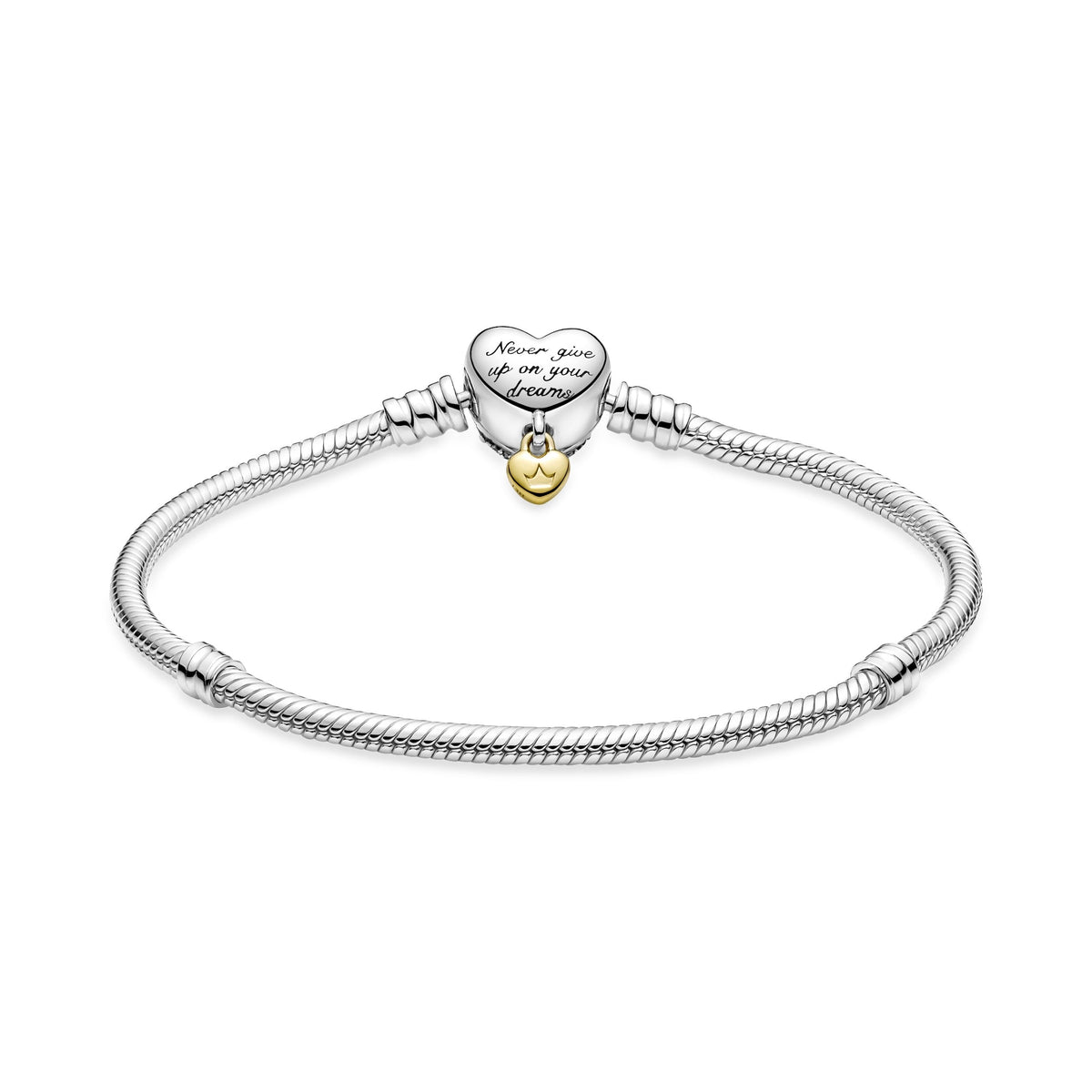 Pandora Disney Princess Moments Heart Snake Chain Bracelet