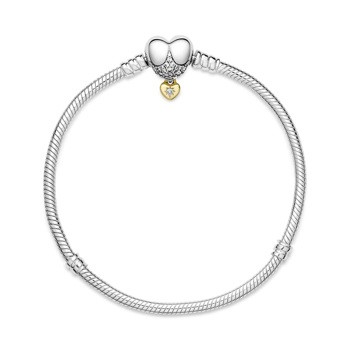 Pandora Disney Princess Moments Heart Snake Chain Bracelet