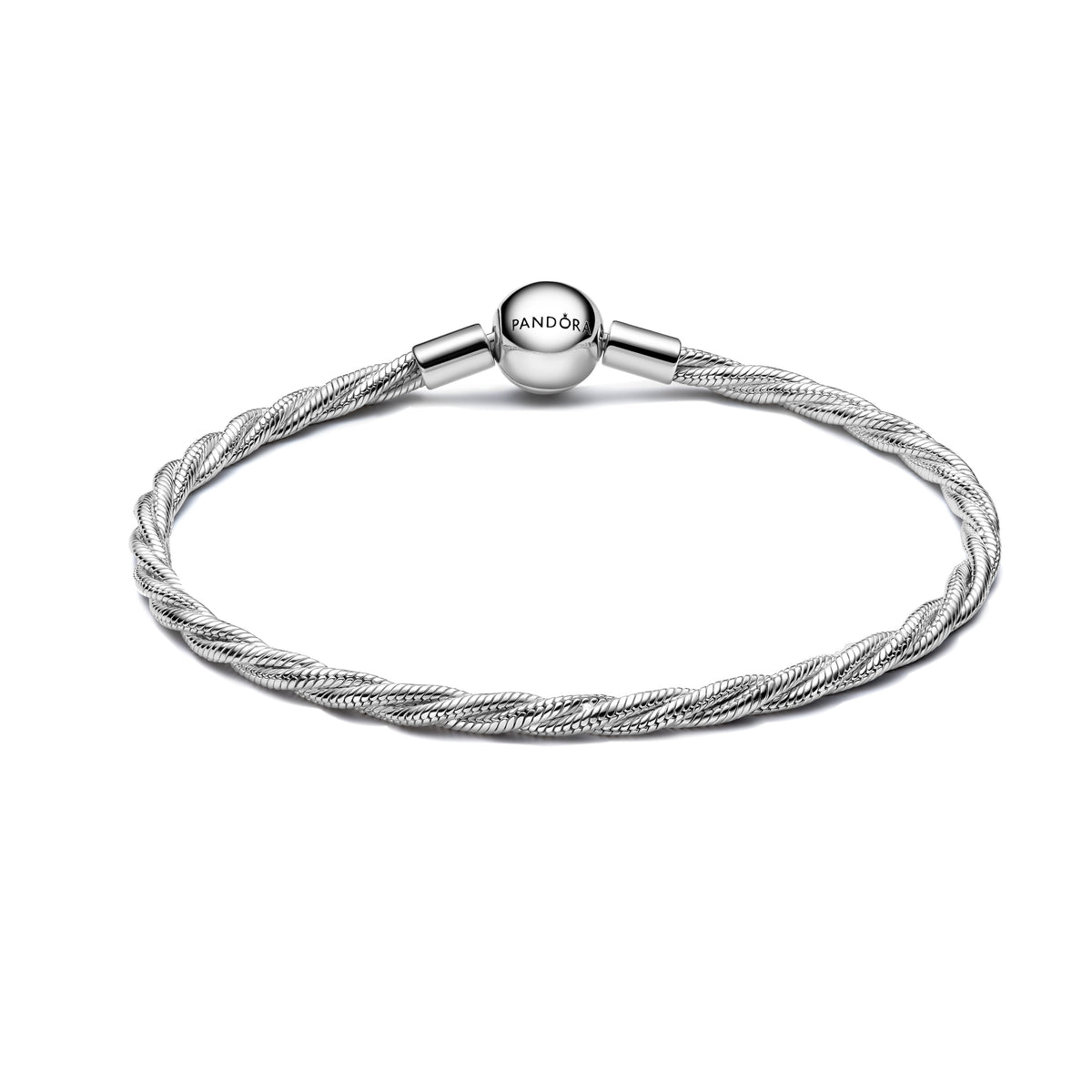 Pandora Round Clasp Twisted Snake Chain