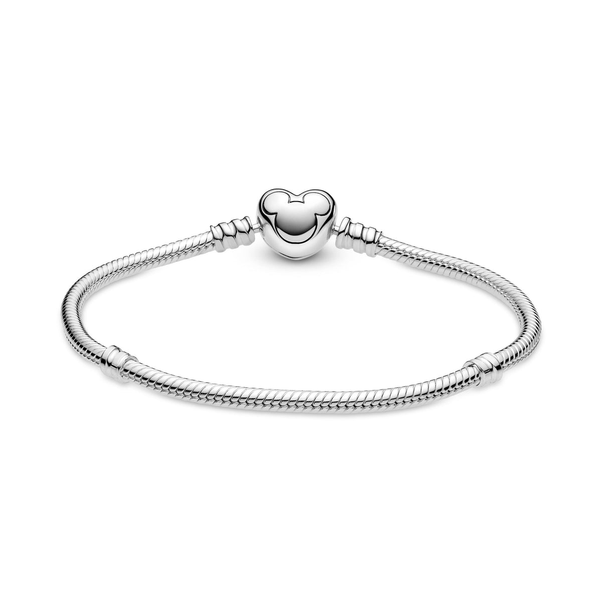 Pandora Disney Moments Mickey Mouse Heart Clasp Snake Chain Bracelet