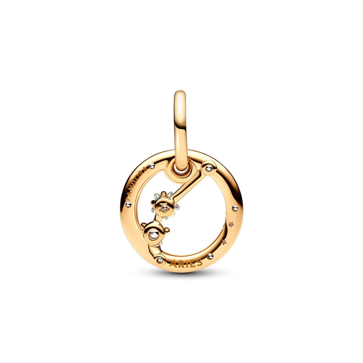 Pandora Charm Featuring Aries Zodiac Dangle