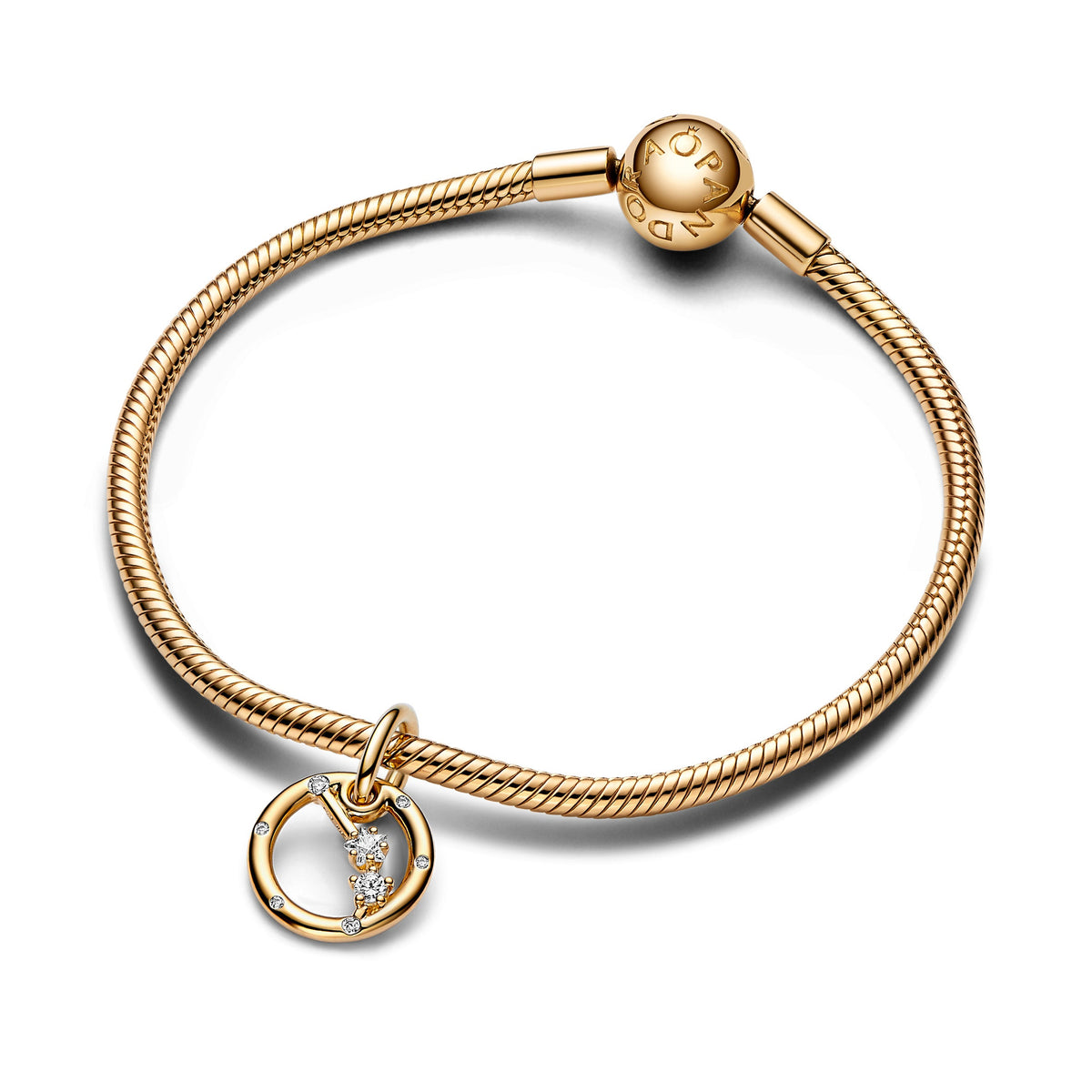 Pandora Charm Featuring Aries Zodiac Dangle