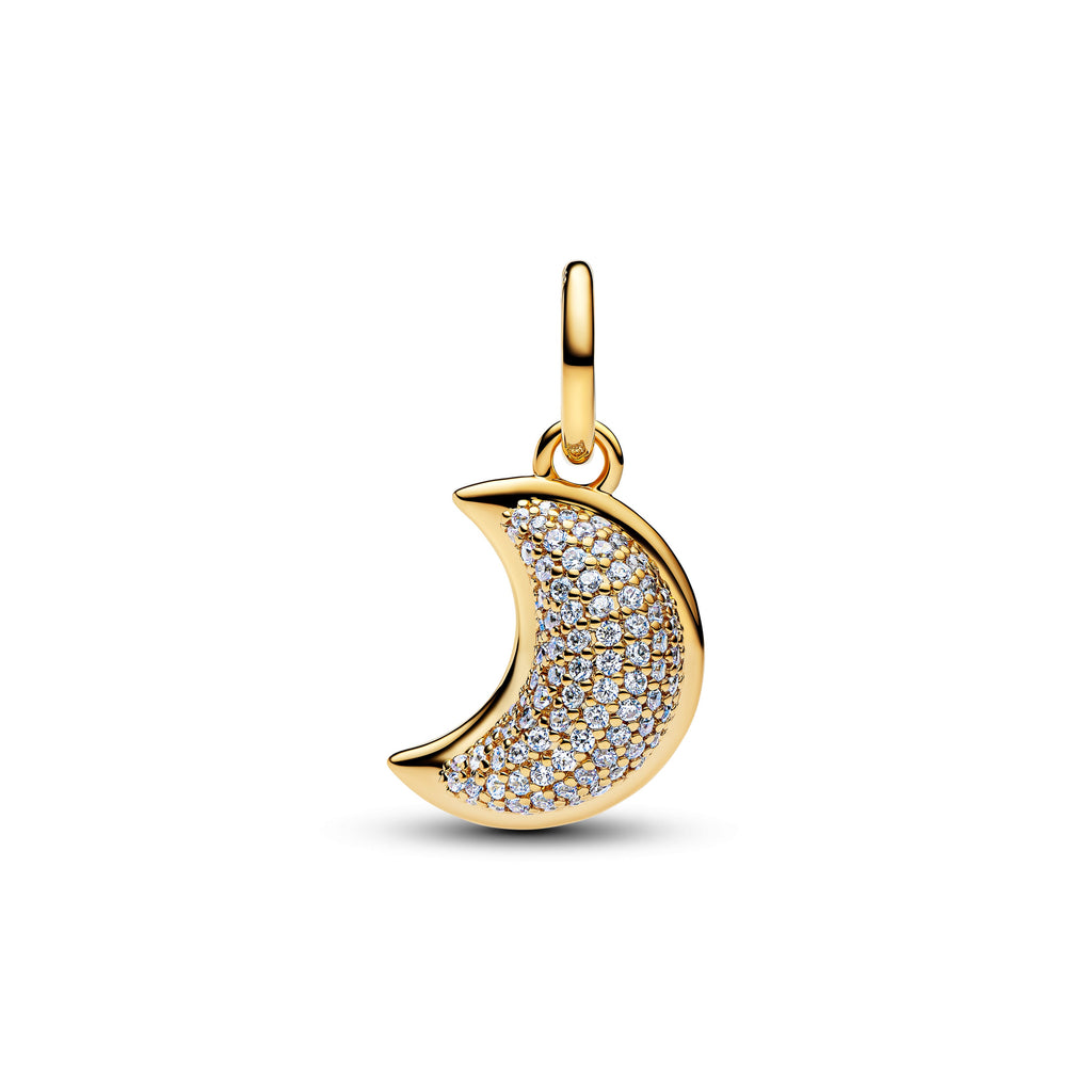 Pandora Charm Featuring Sparkling Crescent Moon Dangle