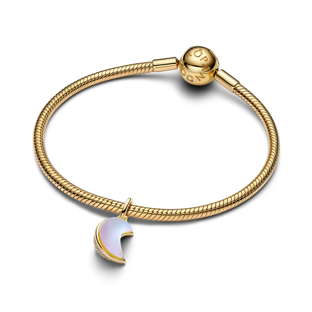 Pandora Charm Featuring Sparkling Crescent Moon Dangle