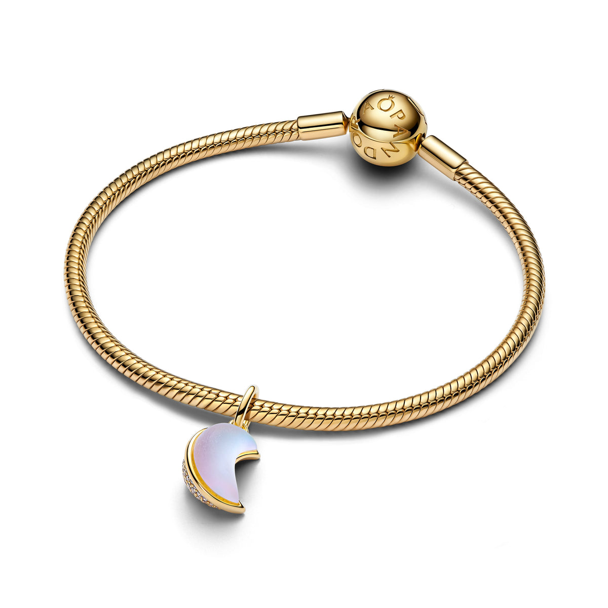 Pandora Charm Featuring Sparkling Crescent Moon Dangle