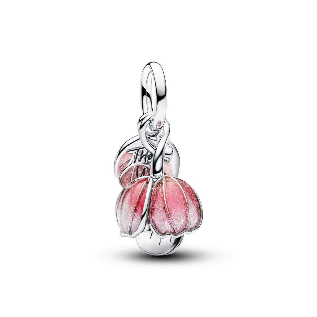 Two-Tone Blooming Flower Dangle Charm