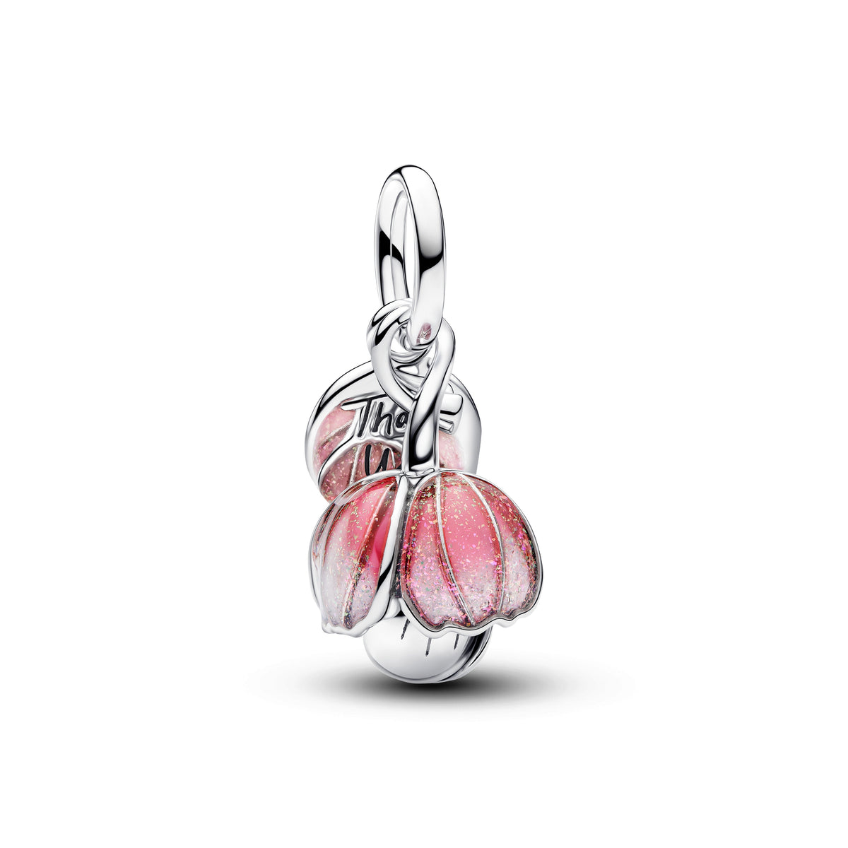 Two-Tone Blooming Flower Dangle Charm