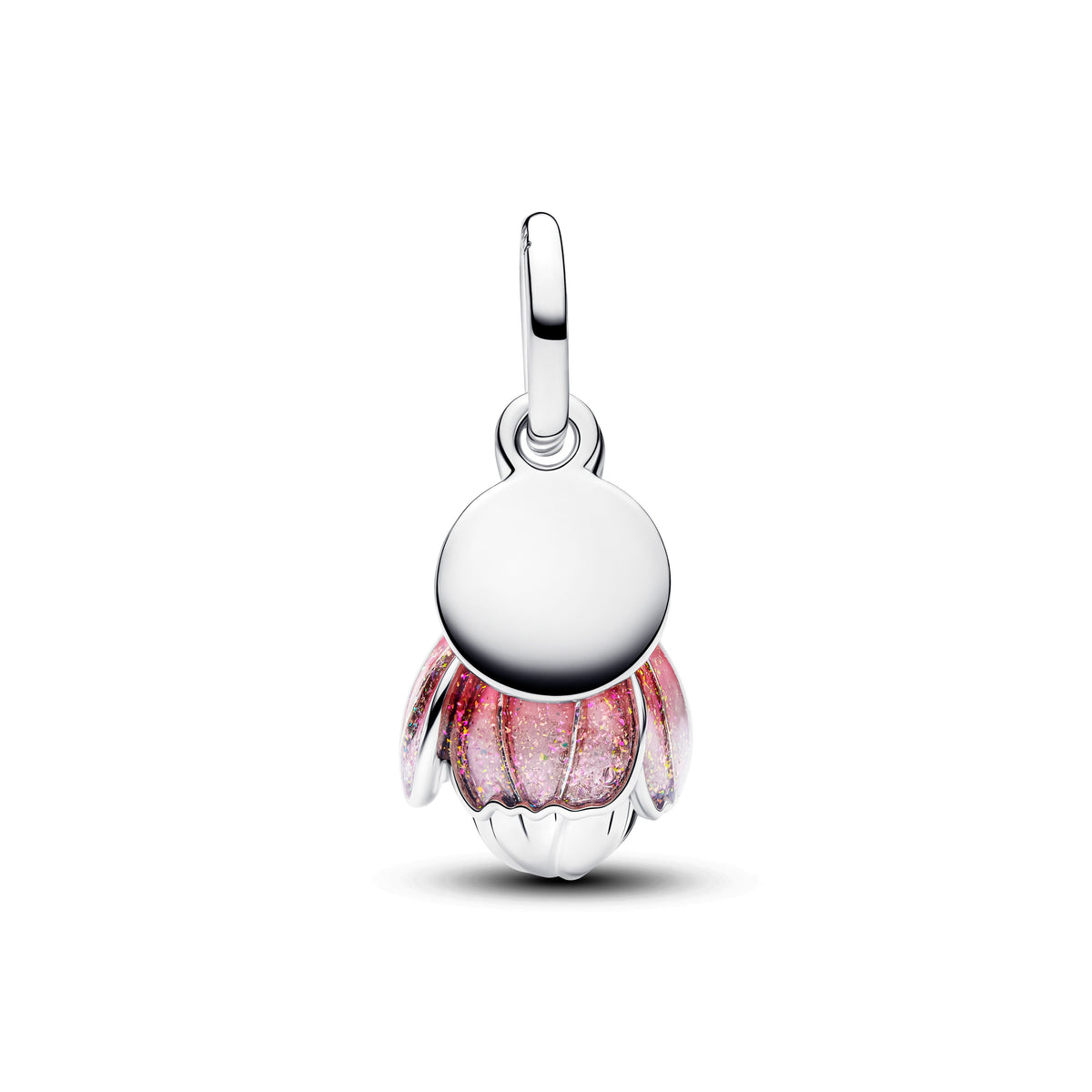 Pandora Charm Featuring Two-Tone Blooming Flower Dangle
