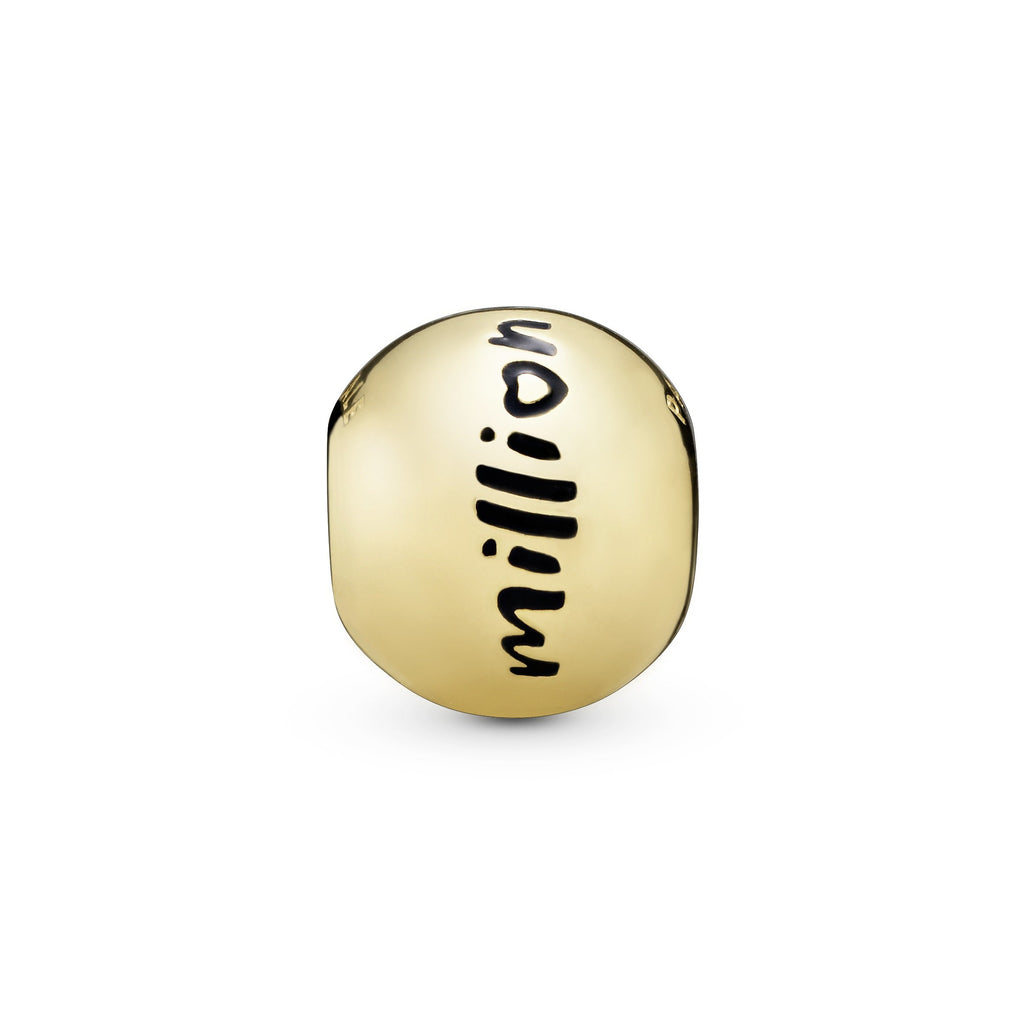 Pandora Polished Script & Heart Charm