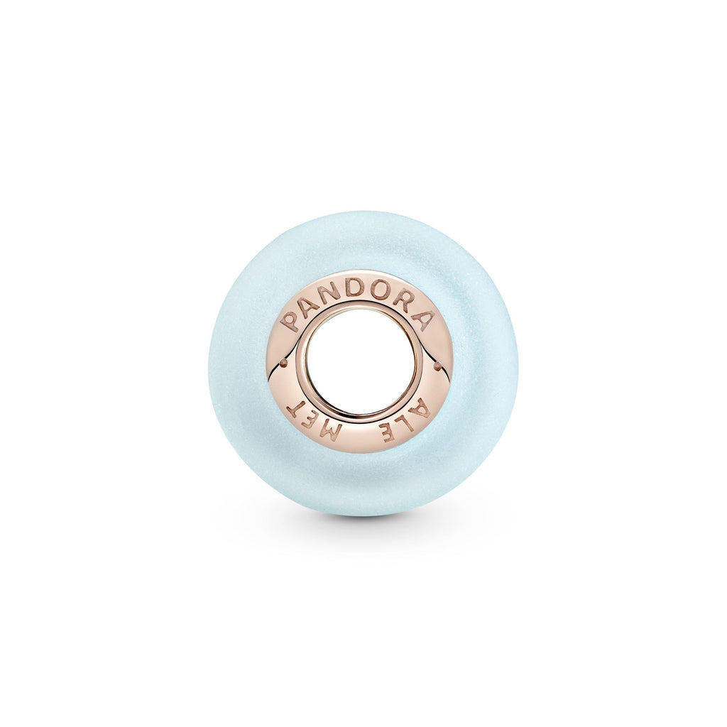 Pandora Charm Featuring Matte Blue Murano Glass