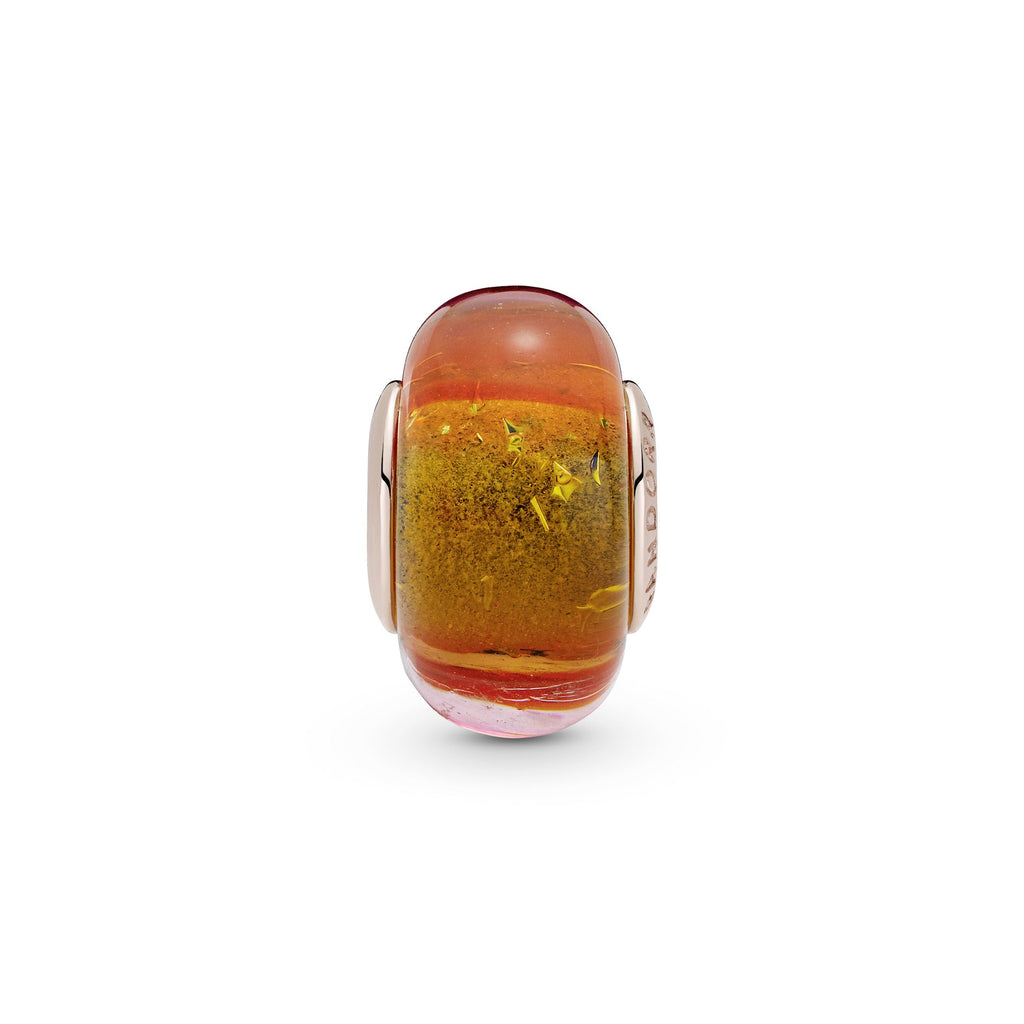 Pandora Jewelry Set Featuring Glittering Sunset Murano Glass