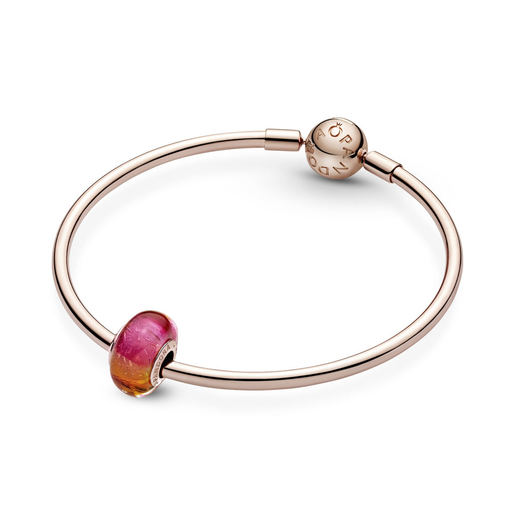 Pandora Jewelry Set Featuring Glittering Sunset Murano Glass