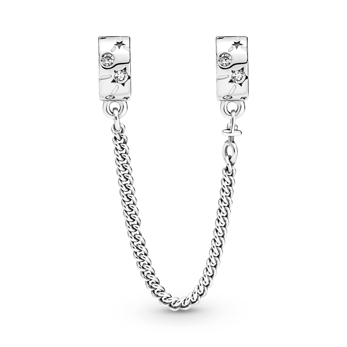 Pandora Charm Featuring Stars & Galaxy Safety Chain