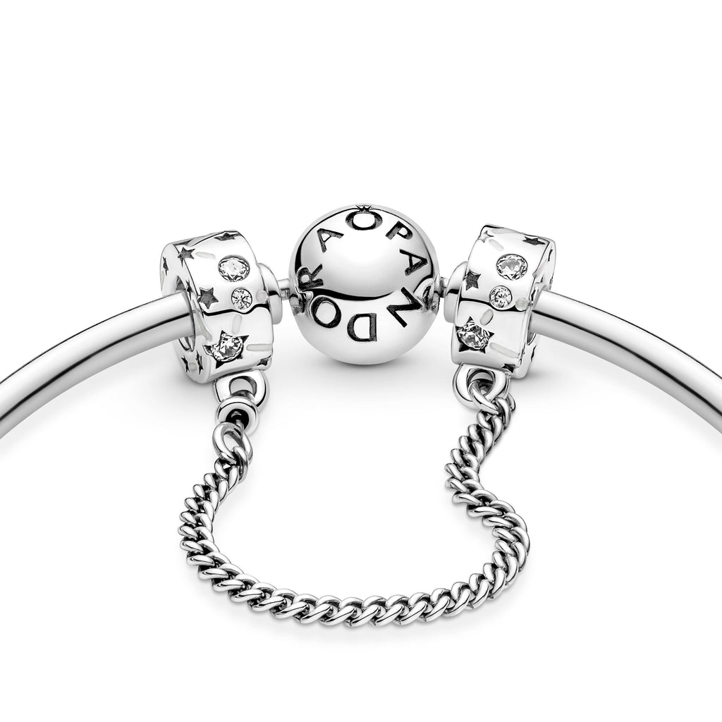 Pandora Charm Featuring Stars & Galaxy Safety Chain