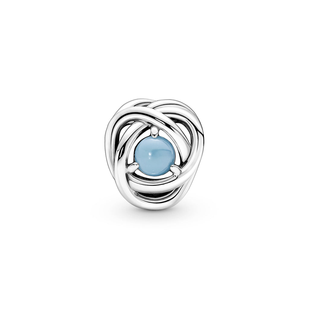 Pandora Charm Featuring Turquoise Blue Eternity Circle