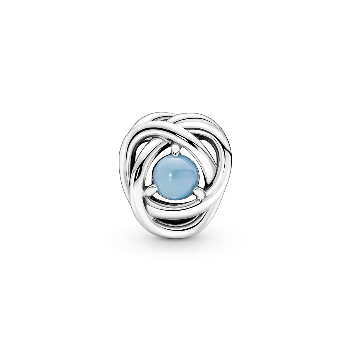 Pandora Charm Featuring Turquoise Blue Eternity Circle