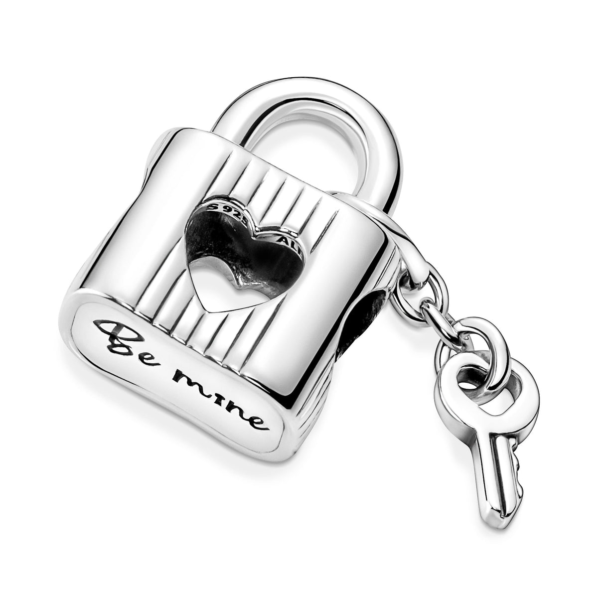Pandora Charm Featuring Padlock & Heart Key