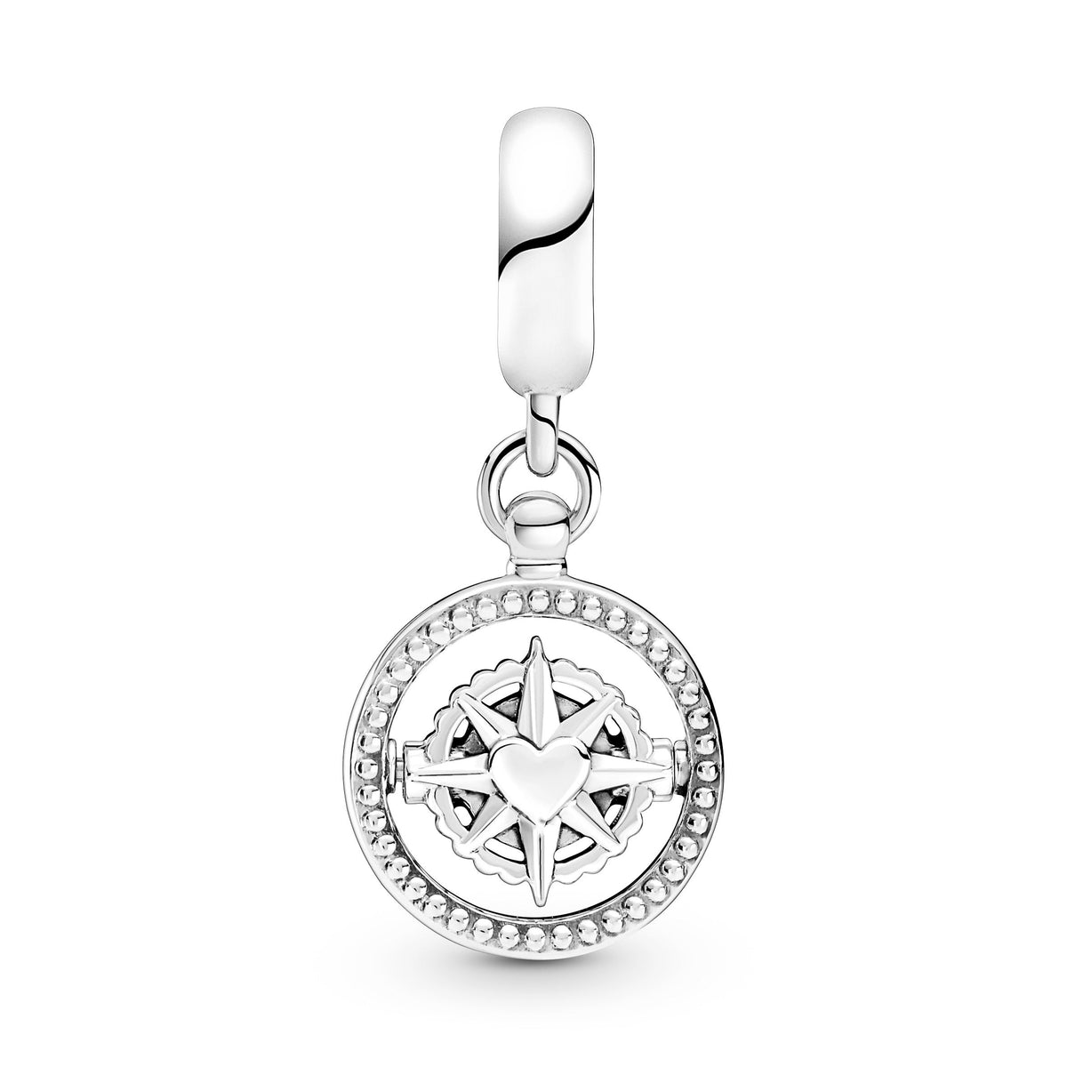 Pandora Charm Featuring Spinning Compass Dangle