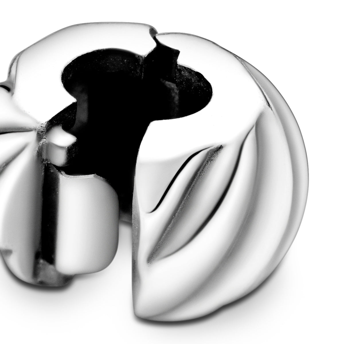 Pandora Charm Featuring Polished Feathered Clip