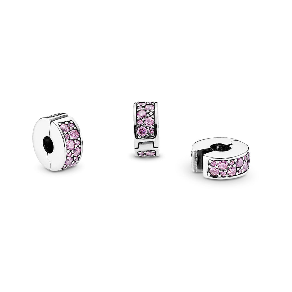 Pandora Charm Featuring Pink Pavé Clip