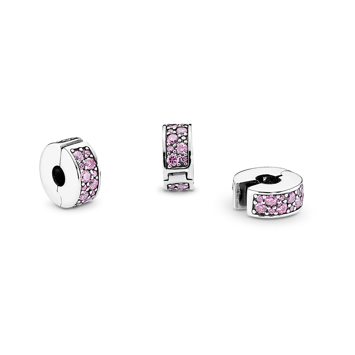 Pandora Charm Featuring Pink Pavé Clip