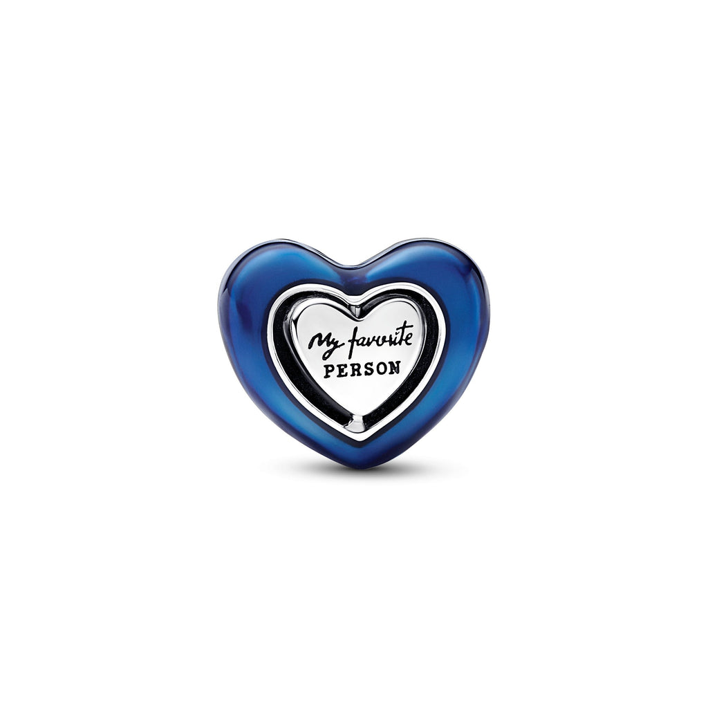 Pandora Charm Featuring Blue Spinnable Heart