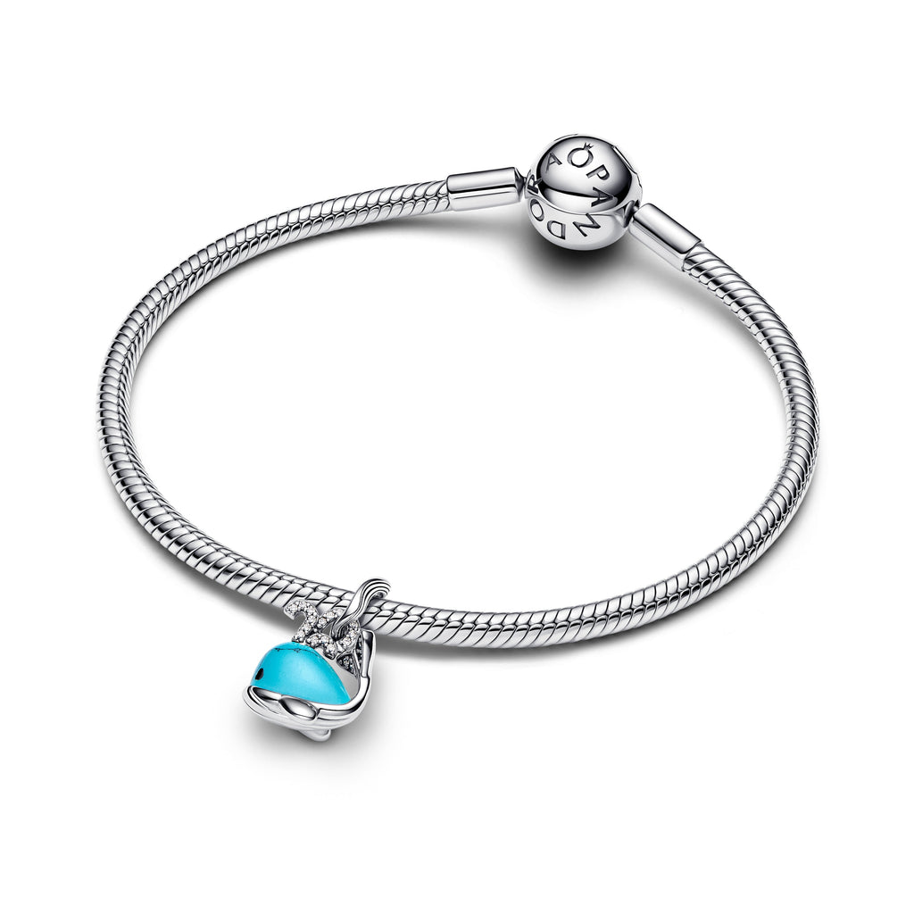 Pandora Charm Featuring Turquoise-colored Whale Dangle