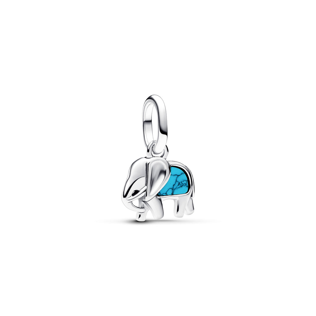 Turquoise-colored Elephant Mini Dangle Charm