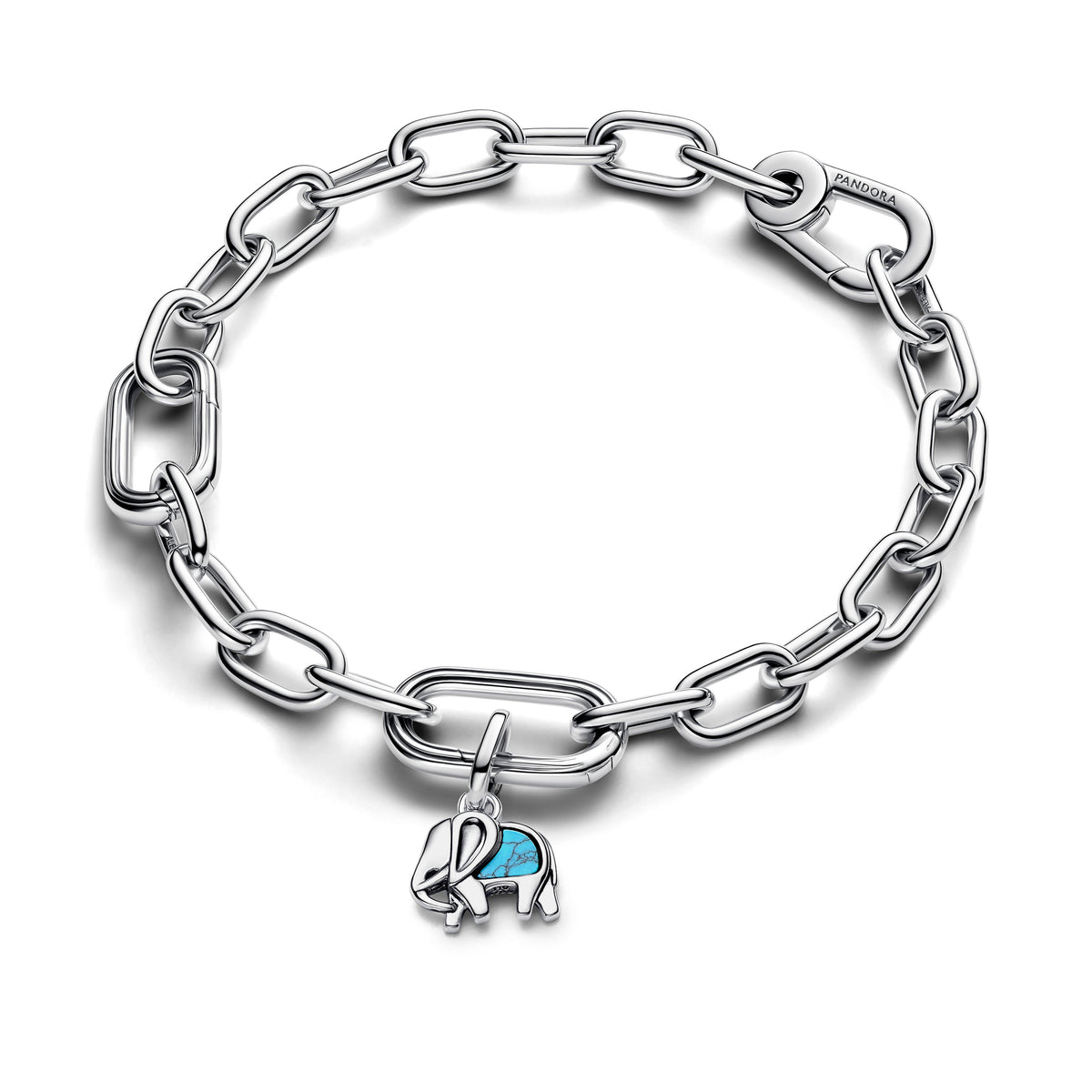 Pandora Charm Featuring Turquoise-colored Elephant Mini Dangle