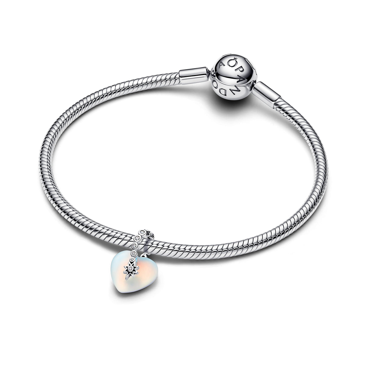 Pandora Charm Featuring Shooting Star & Heart Dangle