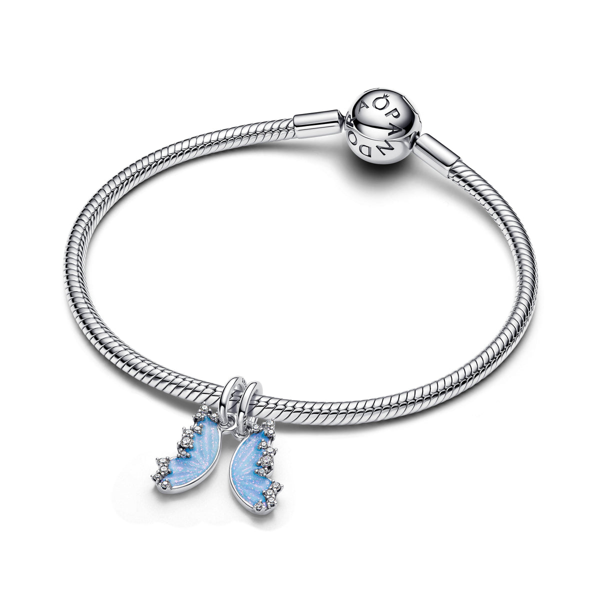 Pandora Charm Featuring Splittable Butterfly Dangle