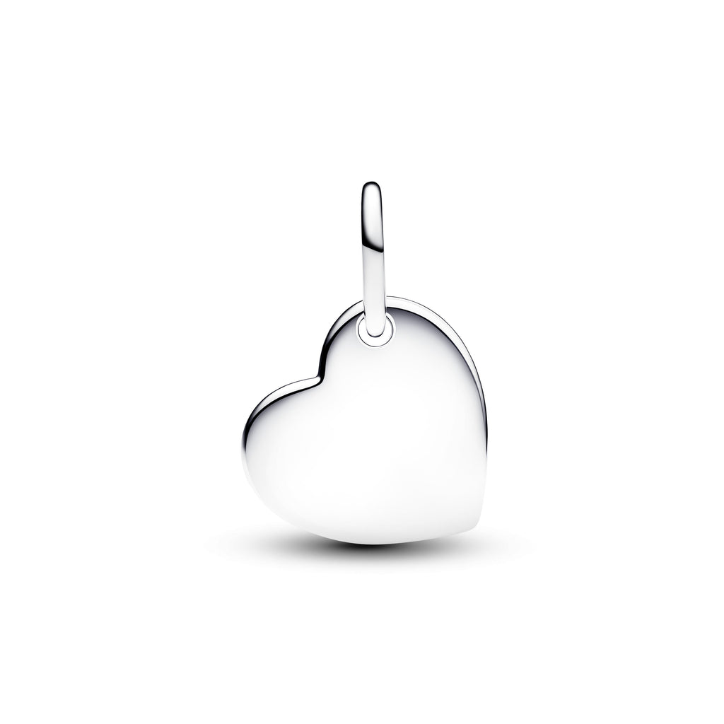 Pandora Charm Featuring Engravable Heart Red Stone Dangle