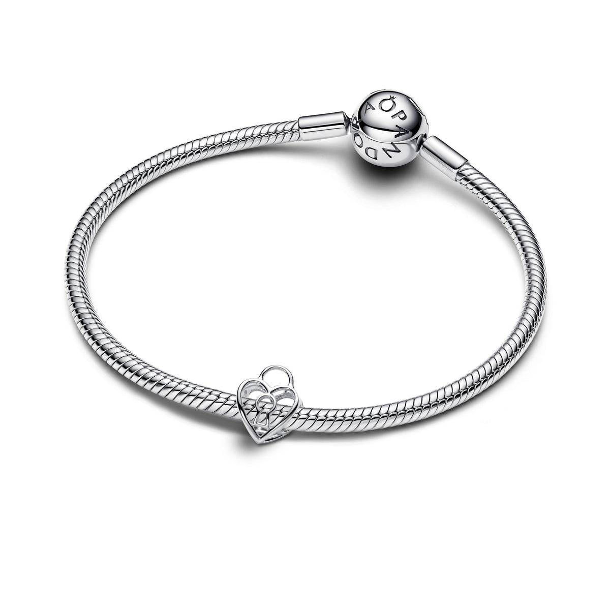Pandora Charm Featuring Openwork Heart Padlock