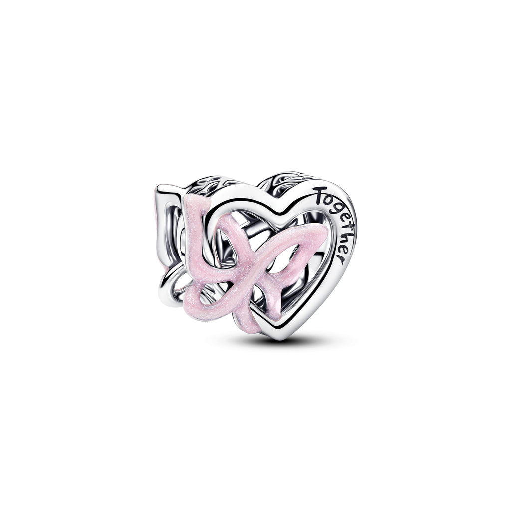 Entwined Heart & Butterfly Charm