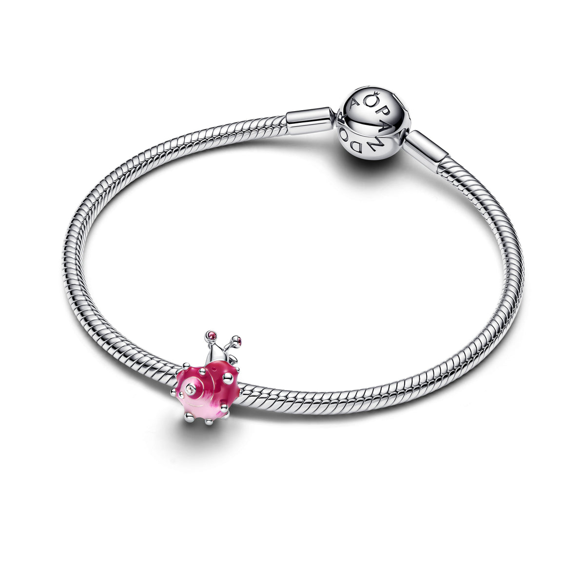 Pandora Charm Featuring Pink Snail