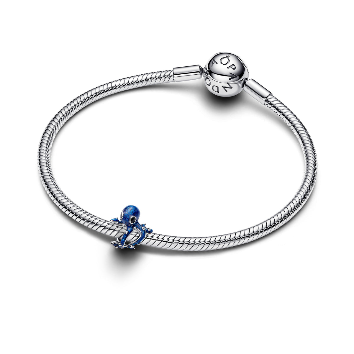 Pandora Charm Featuring Blue Octopus