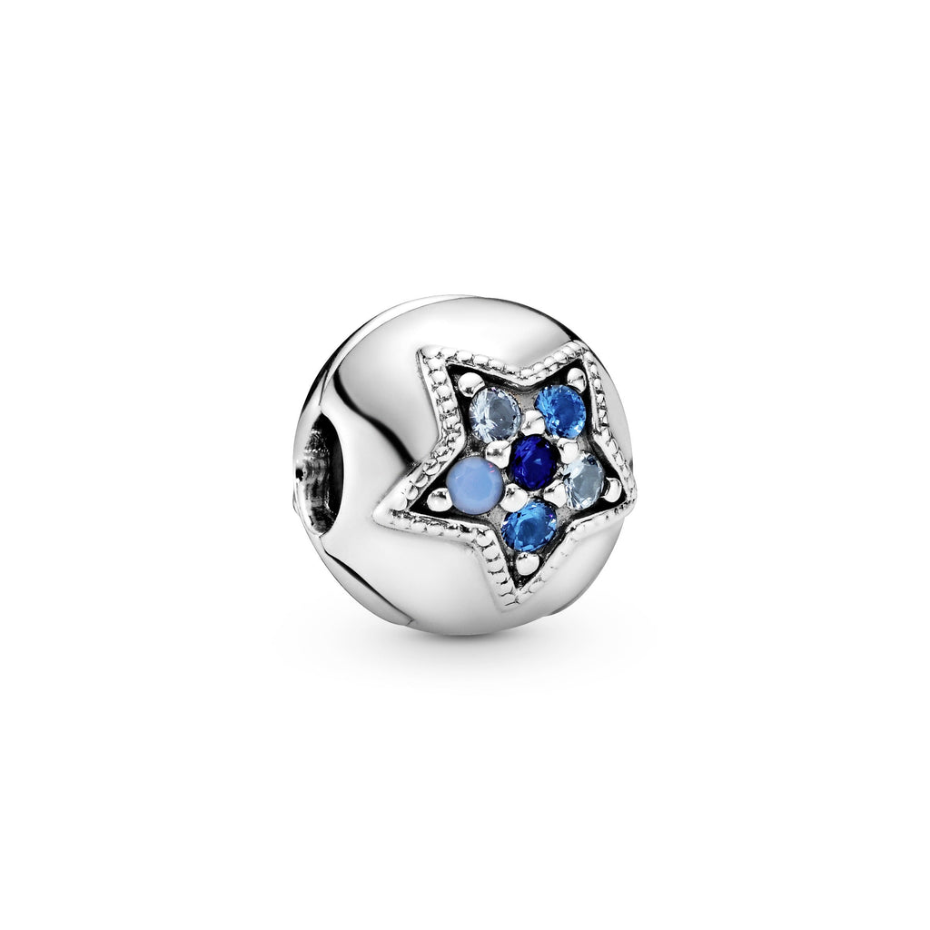 Bright Blue Star Clip Charm