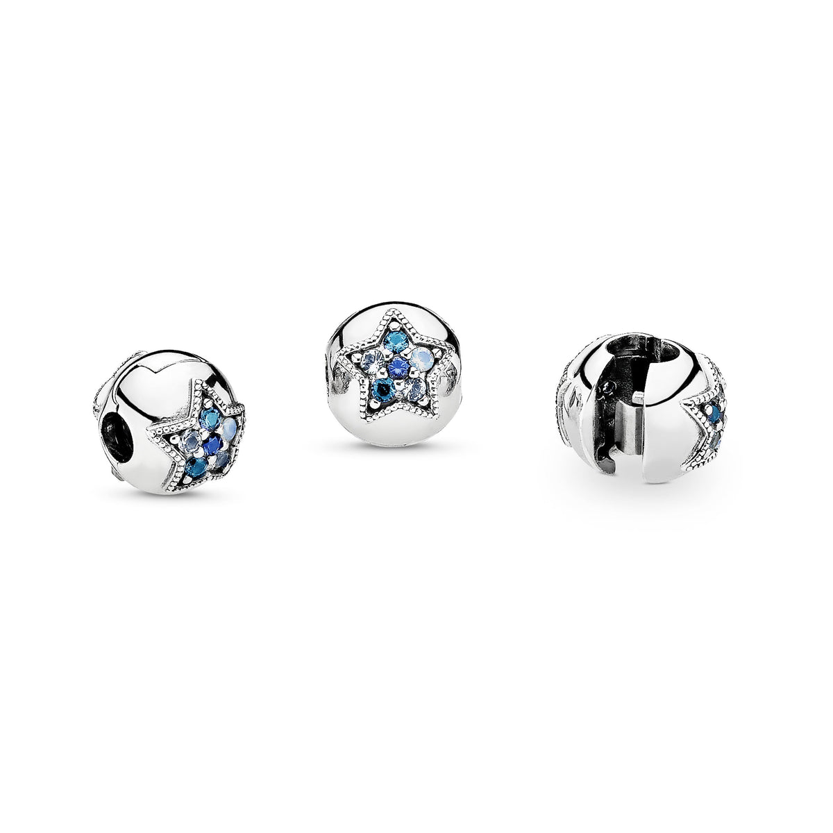 Pandora Bright Blue Star Clip Charm