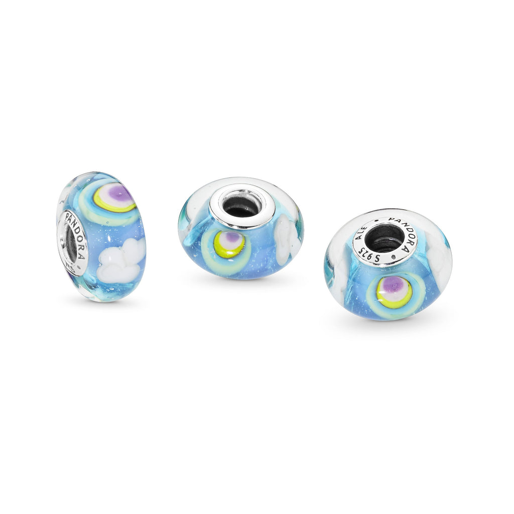Pandora Charm Featuring Rainbow Murano Glass